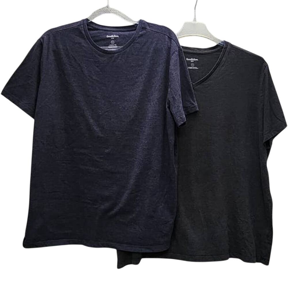 Goodfellow & Co. 2-Men's/Teens T-Shirts/1-Gray V-Neck XXL 1-Blue Round Neck XL